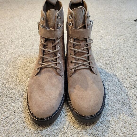 LAUREN RALPH LAUREN Suede Lace-Up Ankle Boots Size 8.5 - Picture 4 of 9